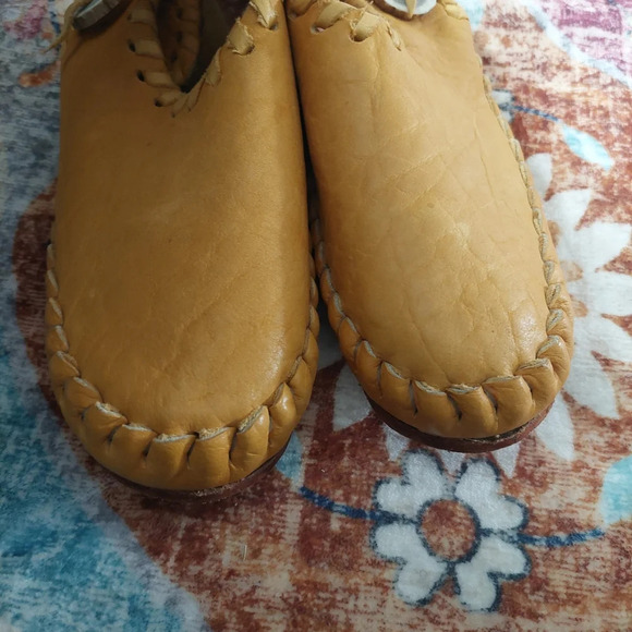 Handmade Buffalo Hide Deer Skin Suede Cherokee Moccasins Women's Size 6 - Picture 4 of 10